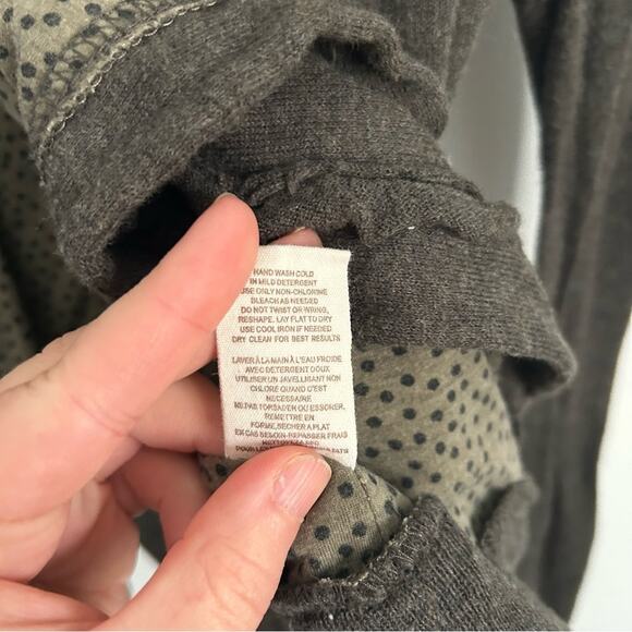 Free People Cropped Waterfall Cardigan Sweater Gray Size XS - Picture 8 of 8